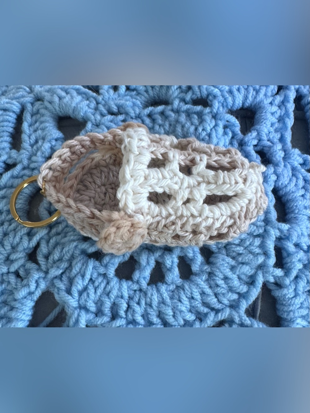 Crocs mini crochet keychain handmade!